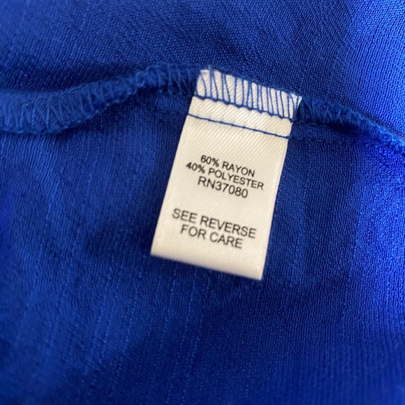 Cato Royal Blue Flirty Back Top - Picture 8 of 8